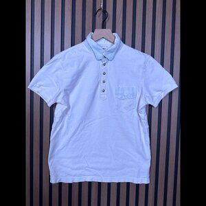 Diesel Polo Shirt 10 / 12 Boys White Short Sleeve Pocket 100% Cotton